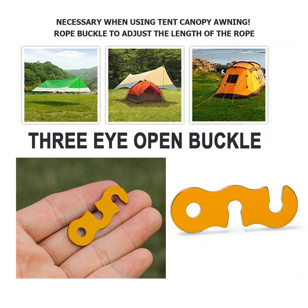 Cheap Goat Tents 10pcs Adjustable Camping Tent Cord Rope Buckle S Type Tensioners Fastener Kit Outdoor Camping Tents Securing Accessories   